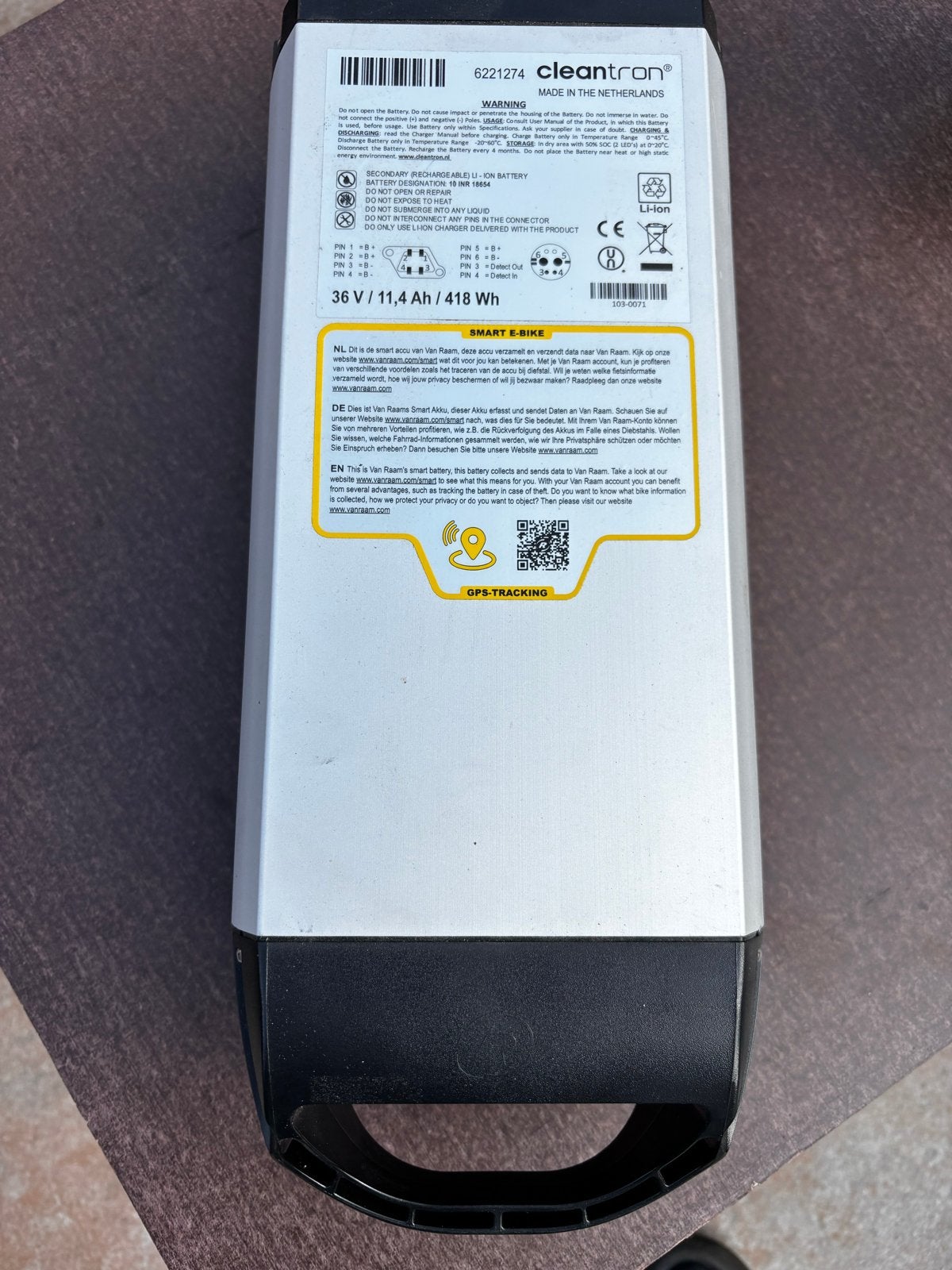 Van Raam Smart E-bike Accu 36V 11.4Ah 418Wh, Gebruikt