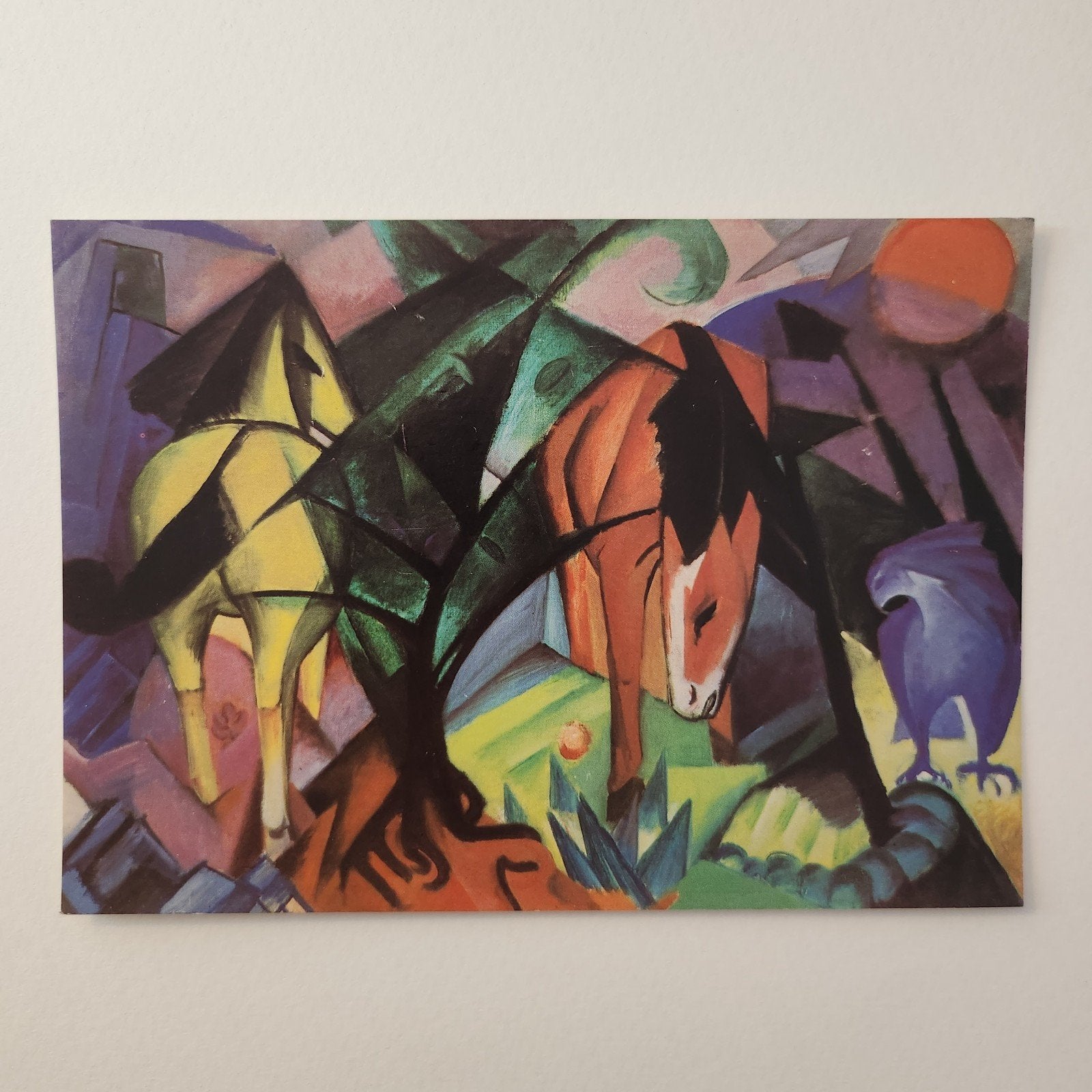 Kunstkaart Franz Marc - Pferde und Adler (1912), Verzenden, 1980 tot heden, Ongelopen, Cultuur en Media