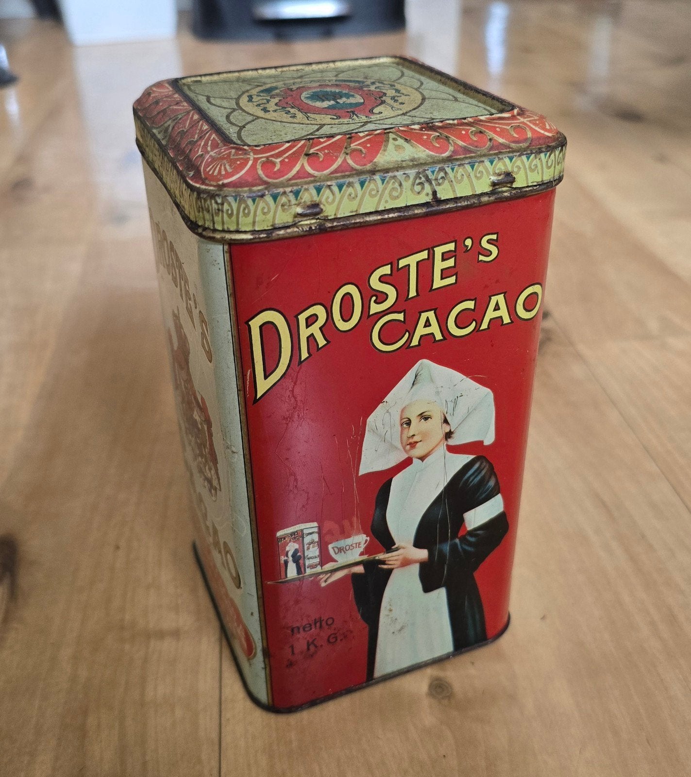 Vintage Droste Cacao Blik - Verzamelobject, Ophalen of Verzenden, Gebruikt, Overige, Droste