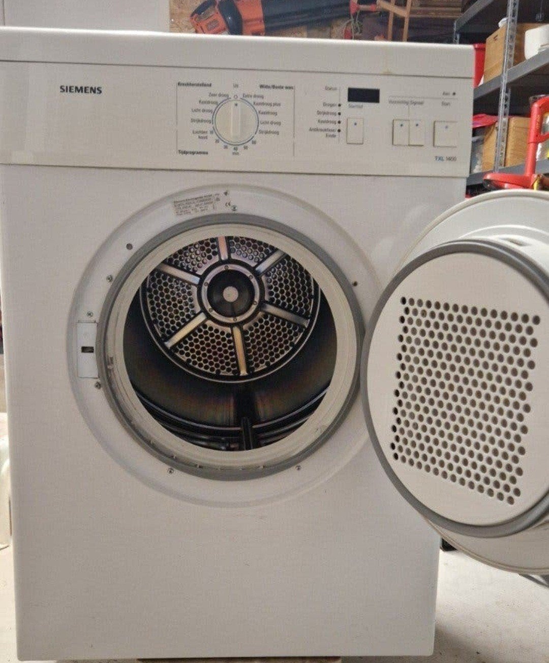 Siemens TXL 1400 luchtafvoer wasdroger, Ophalen, 6 tot 8 kg, Gebruikt, Luchtafvoer