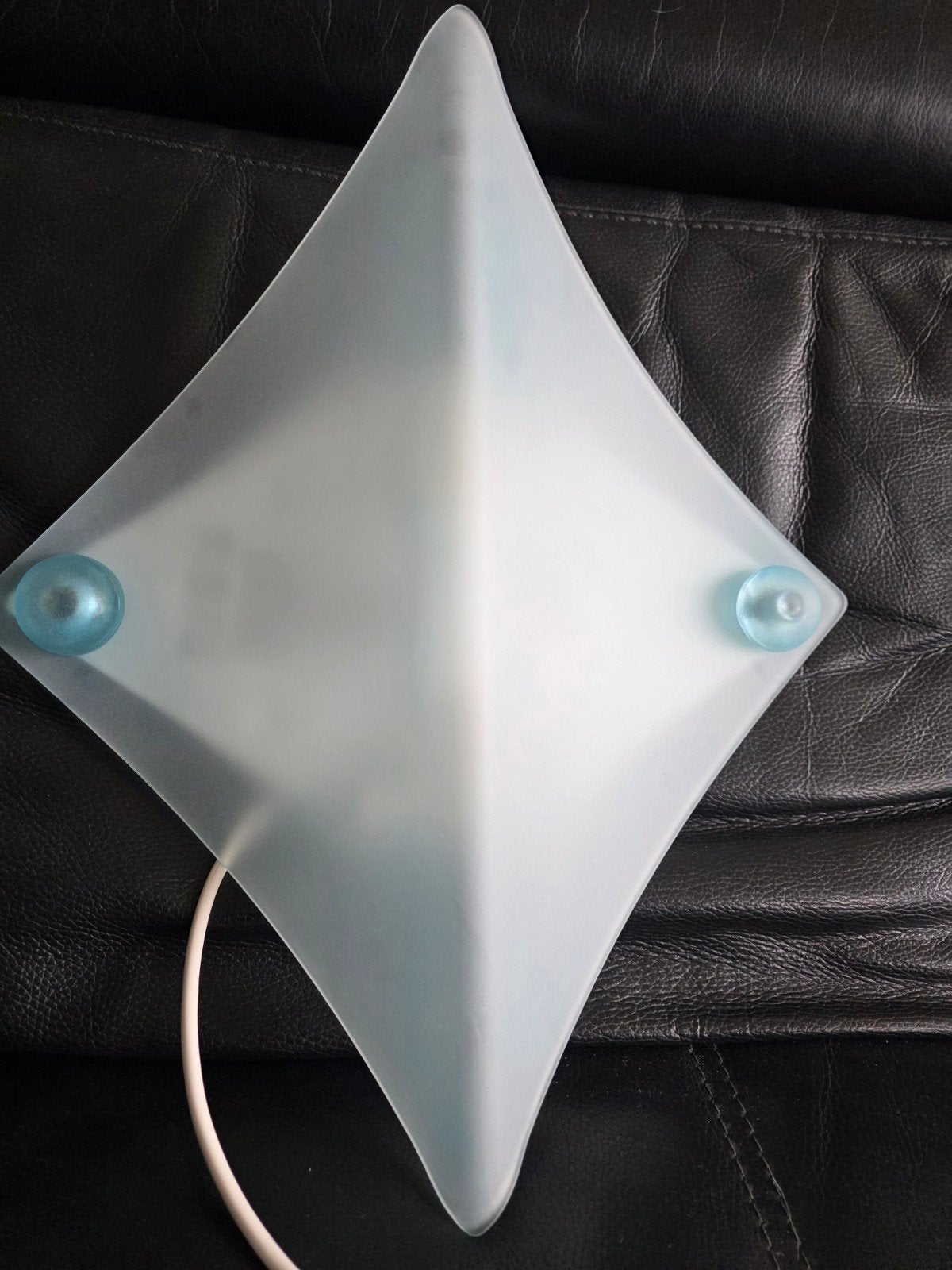 wandlamp blauw glas Italiaans, Ophalen, Glas, Inclusief lichtbron, Wandlamp