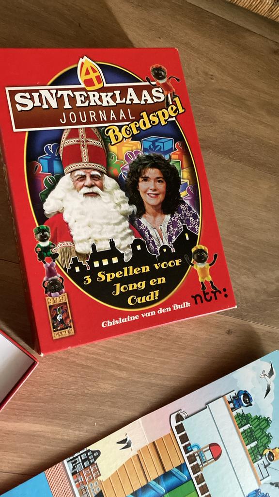Sinterklaas Journaal Bordspel - 3 Spellen voor Jong en Oud, Diversen, Sinterklaas, Zo goed als nieuw, Ophalen of Verzenden
