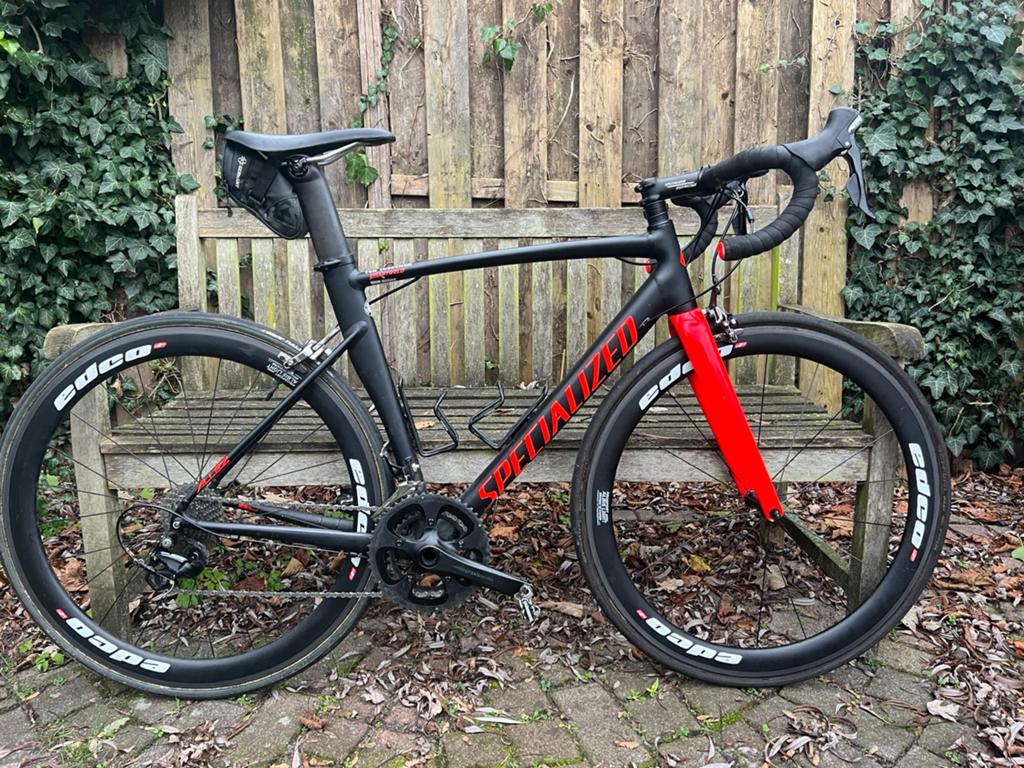 Specialized Allez Sprint Comp, Carbon, 10 tot 15 versnellingen, Velgrem, Zo goed als nieuw
