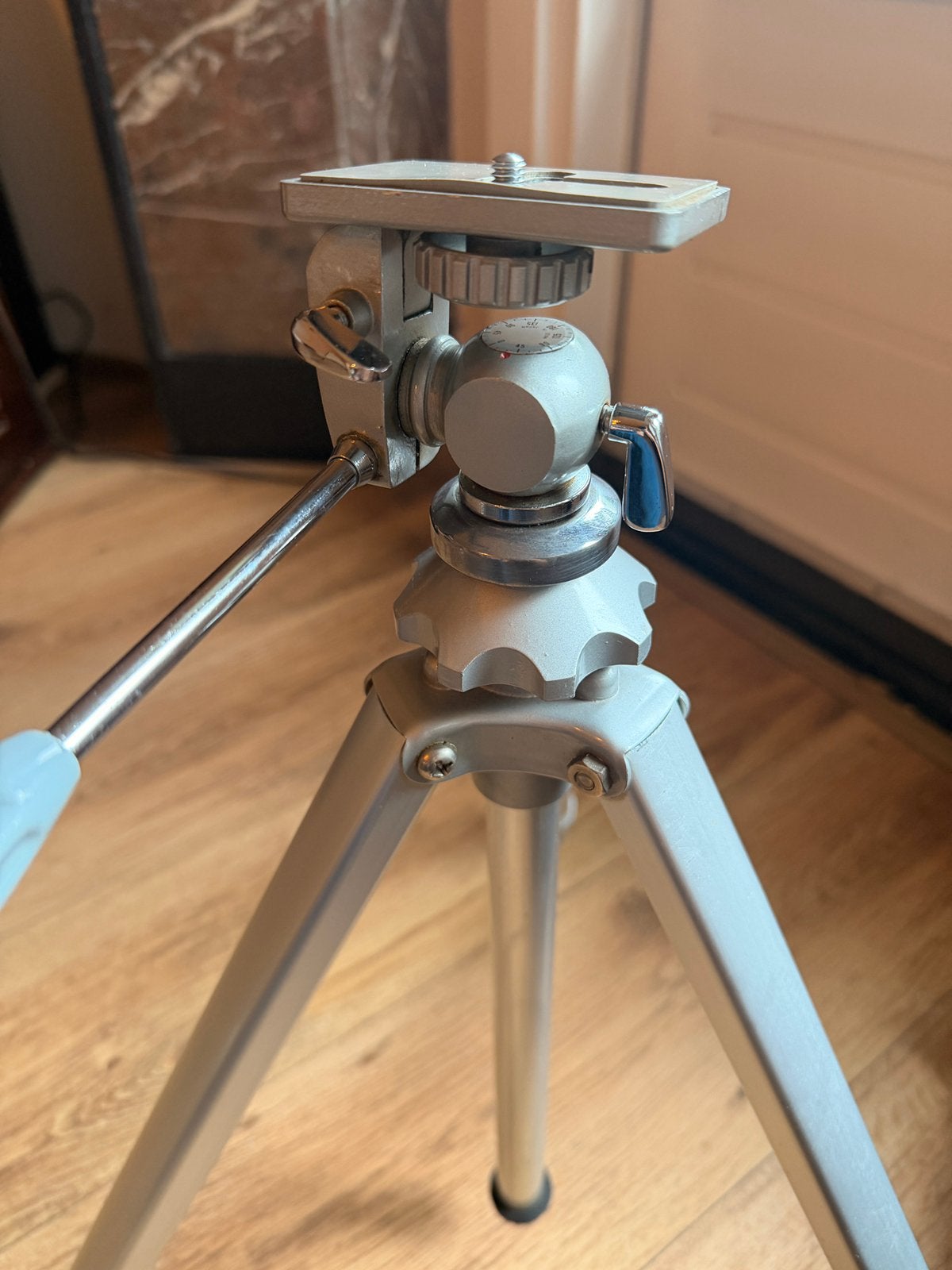 Vintage Rinck camerastatief, 125 cm of minder, Met balhoofd, Gebruikt, Overige merken