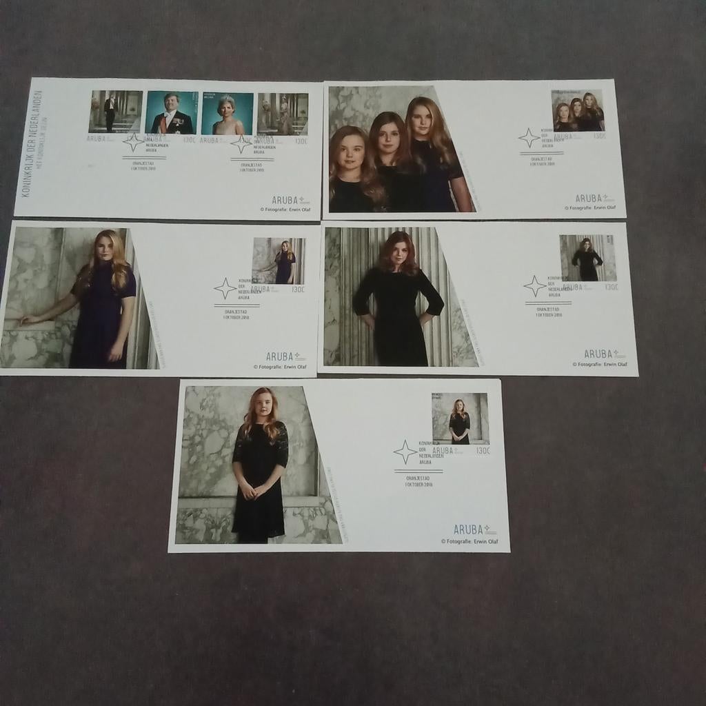Complete set eerste dag enveloppe FDC Koningshuis, Postzegels en Munten, Postzegels | Eerstedagenveloppen, Ophalen of Verzenden