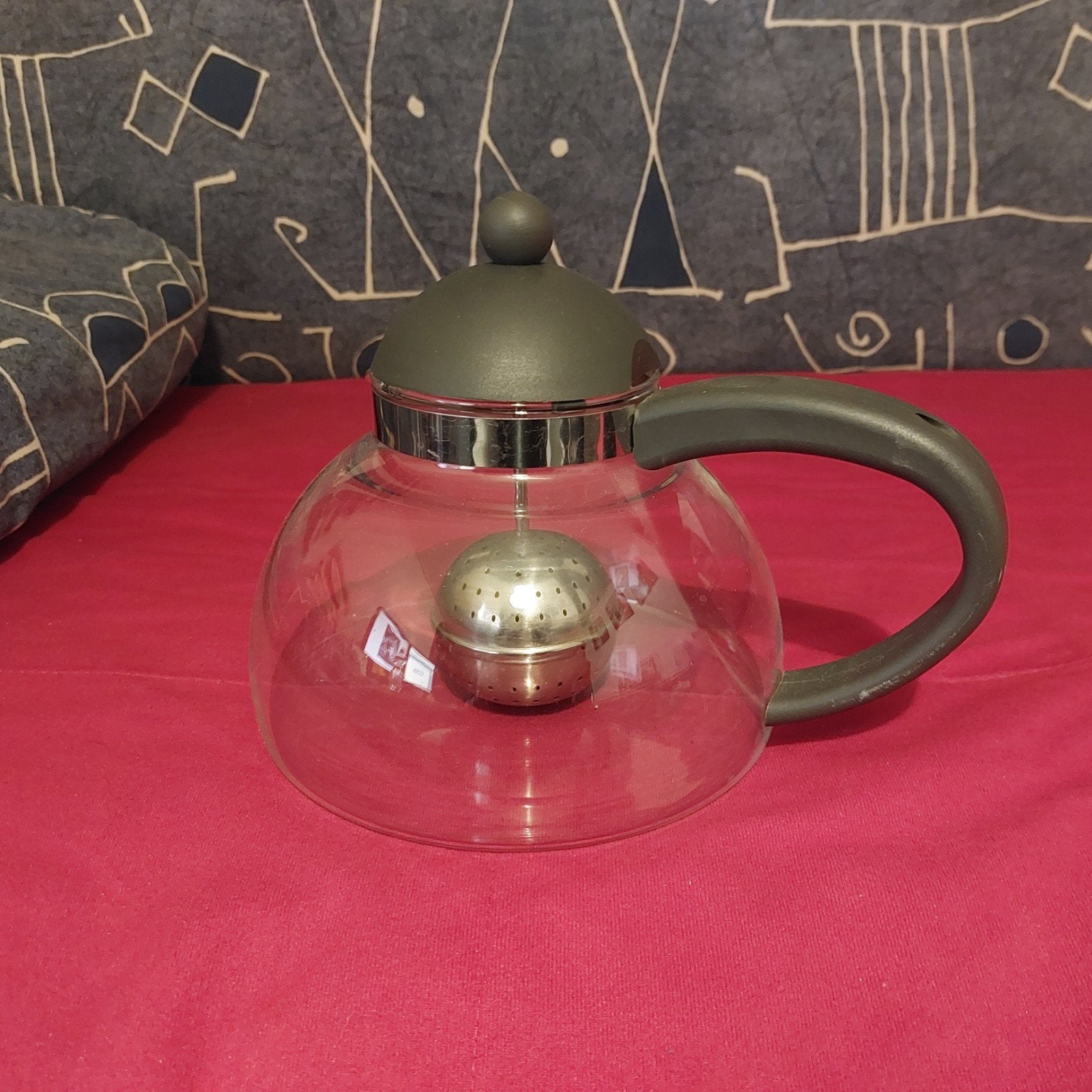 Glazen theepot met theezeefje, Theepot/fluitketel, Glas, Ophalen of Verzenden, Zo goed als nieuw