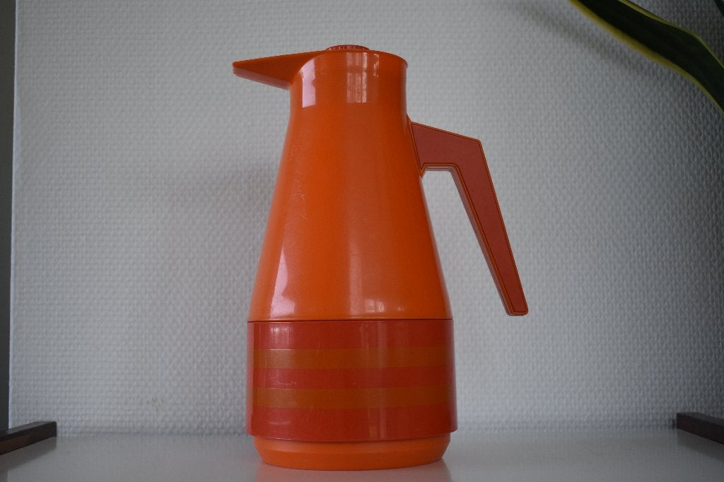 Thermoskan oranje jr 60 - 70 retro Zweeds design June Mepal, Kunststof, Ophalen of Verzenden, Overige merken, Oranje