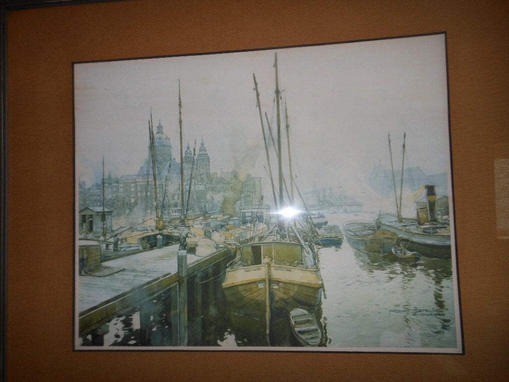 Jaroslav Setelik - Gracht v. Amsterdam, Prins Hendrikkade, Antiek en Kunst, Kunst | Schilderijen | Abstract, Ophalen