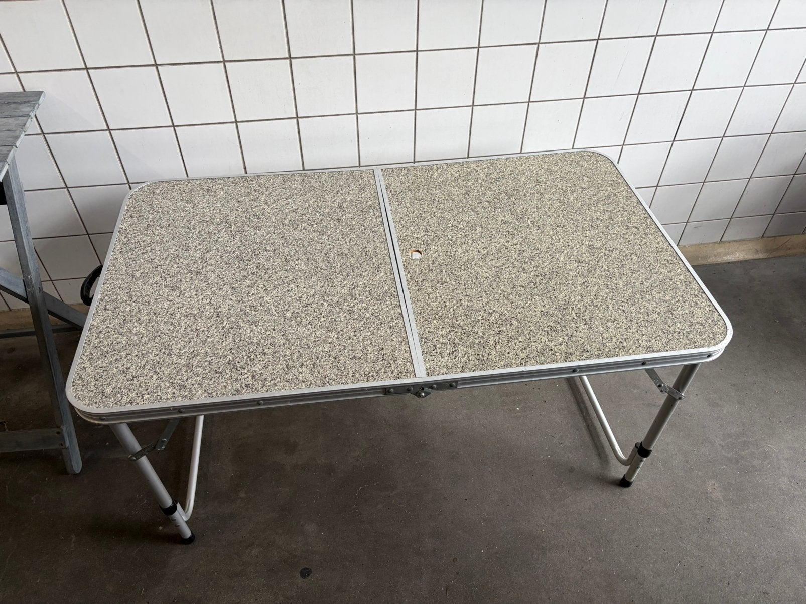 Inklapbare campingtafel – aluminium frame, Ophalen of Verzenden, Zo goed als nieuw, Campingtafel