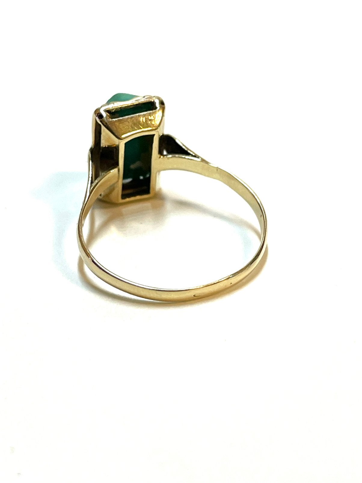 14k gouden ring met een turquoise, 18 tot 19, -, -, Ophalen of Verzenden