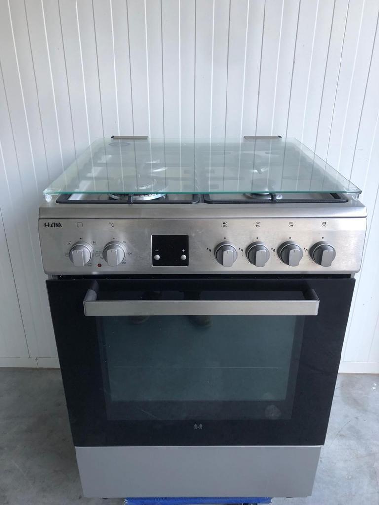 ETNA RVS GASFORNUIS WOK GRILL HETELUCHT 3D OVEN Z.G.A.N, Witgoed en Apparatuur, Fornuizen, 60 cm of meer, Zo goed als nieuw, Energieklasse A of zuiniger