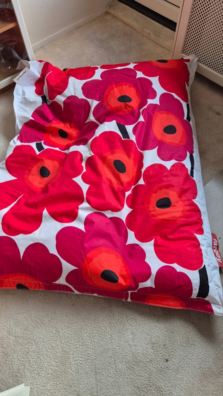 Fatboy Marimekko zitzak - Unikko rood/wit, Ophalen, Gebruikt, Rood
