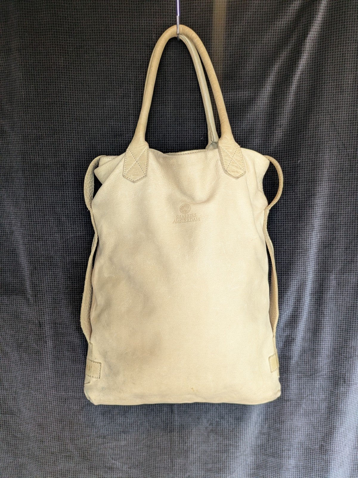 Beige Shabbies Amsterdam leren shopper/schoudertas, Sieraden, Tassen en Uiterlijk, Tassen | Damestassen, Gebruikt, Beige, Shopper