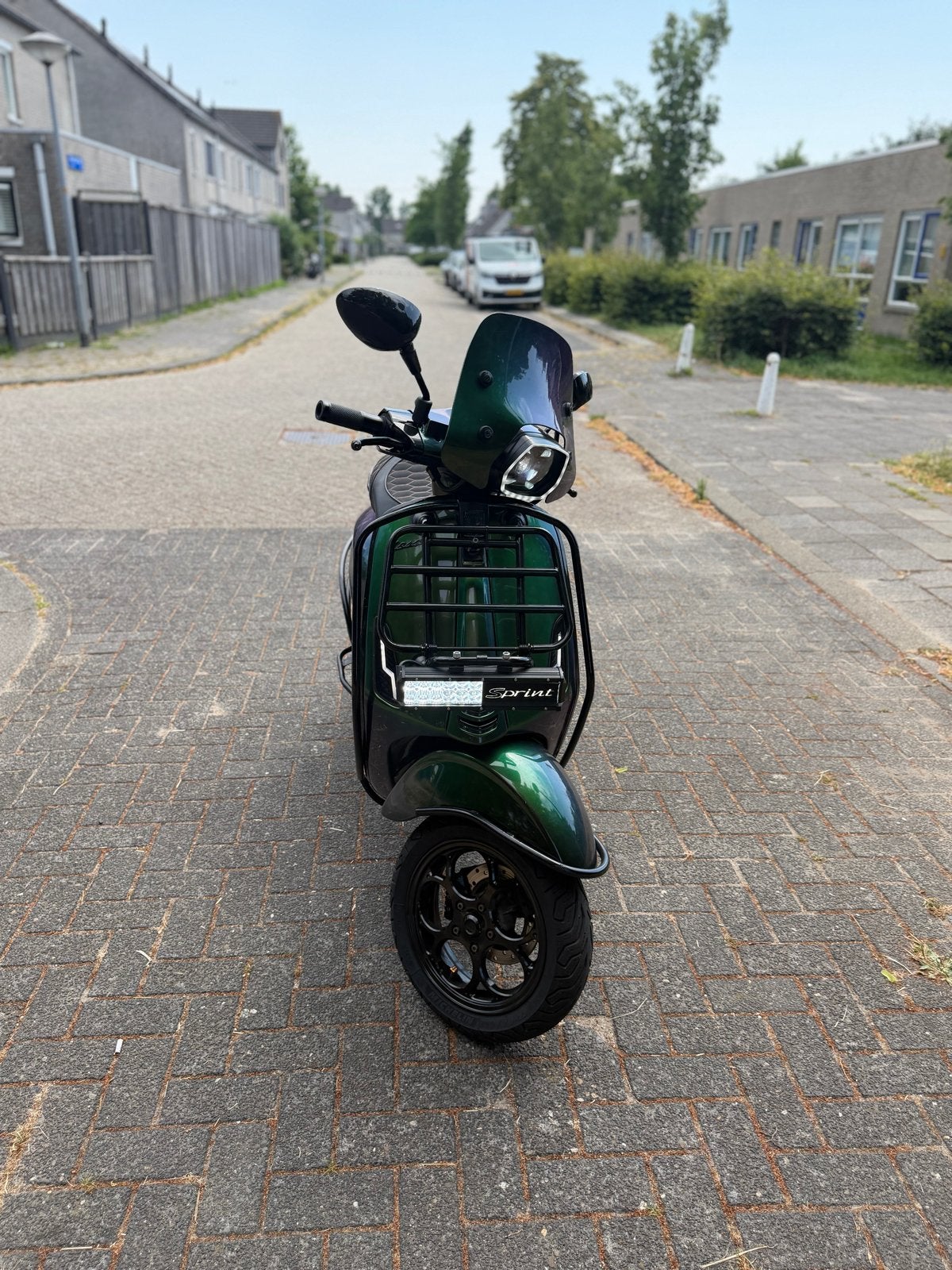 Vespa Sprint Custom Groen 150cc - Zo goed als nieuw, Maximaal 45 km/u, Vespa S, Ophalen of Verzenden, Zo goed als nieuw