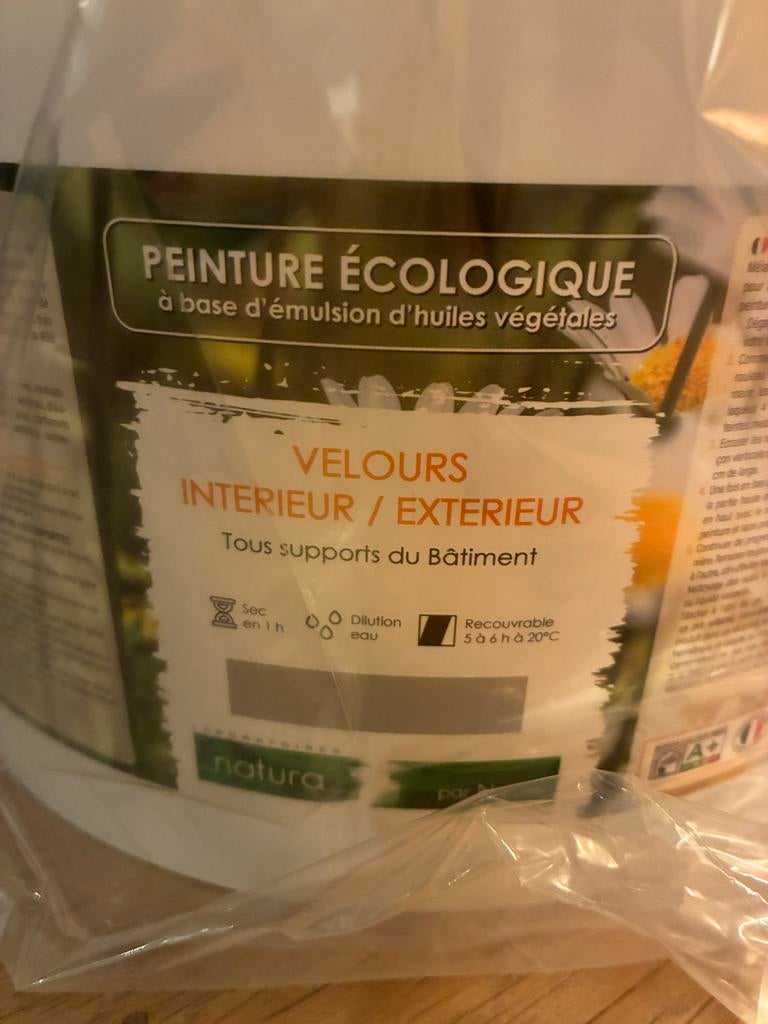 Ecologische Velours Verf Binnen/Buiten 10L - Vert Kaki, Ophalen, Nieuw, Verf, 10 tot 15 liter