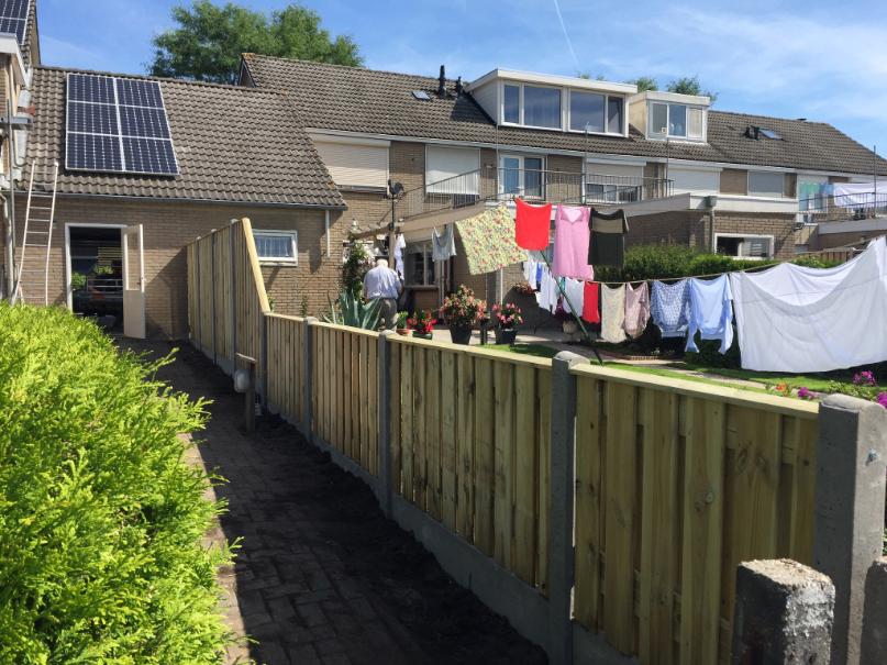 Hout beton schutting zelf plaatsen goedkoopste van NL/BE€64, 6 meter of meer, Nieuw, Ophalen of Verzenden, 2 meter of meer