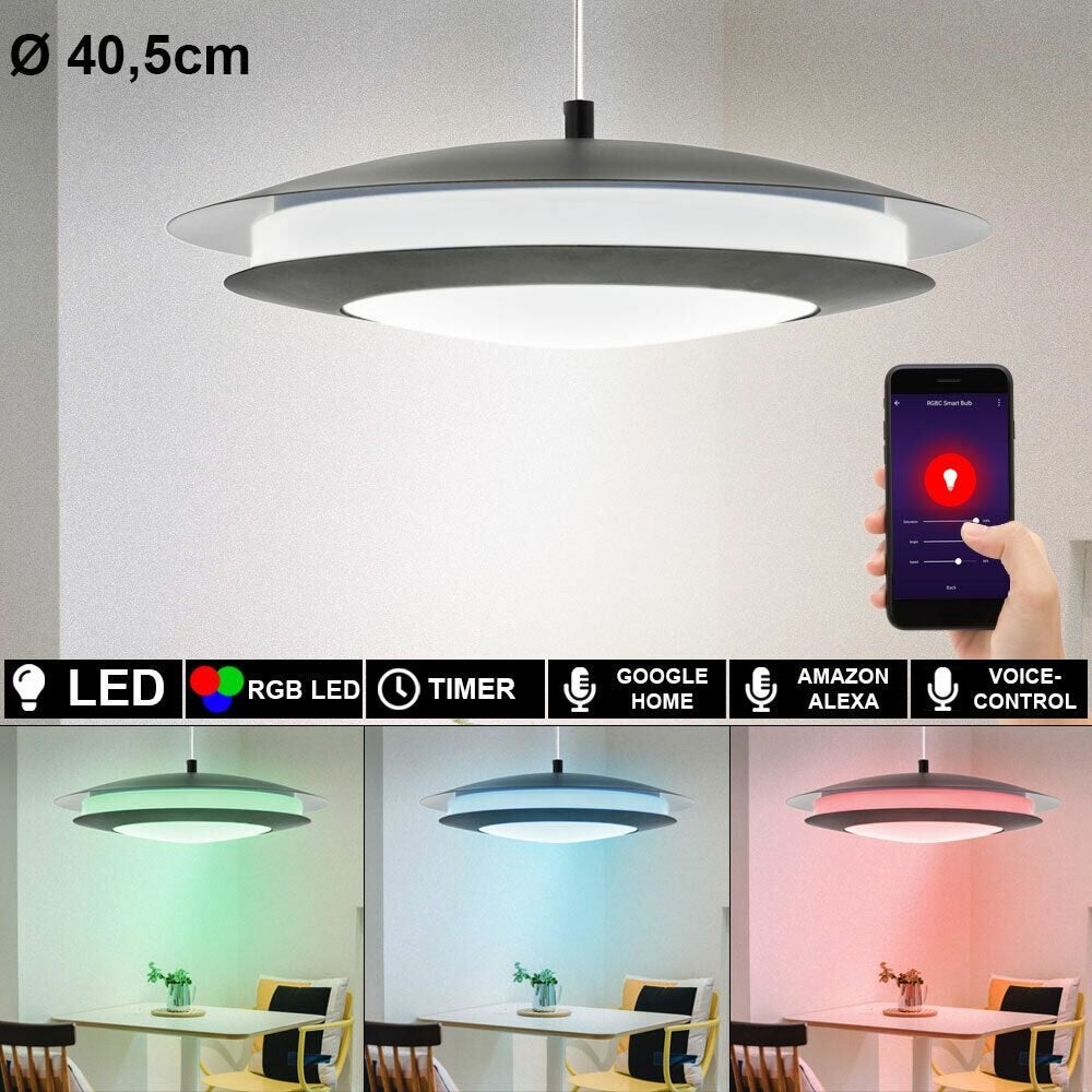 Eglo Smart hanglamp Crosslink zwart 27W 3400lm RGBW dimbaar, Ophalen of Verzenden, Nieuw, Kunststof, Modern