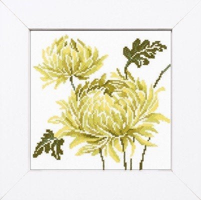 Borduurpakket Lime green flower II 35091, ., Nieuw, Ophalen of Verzenden, .