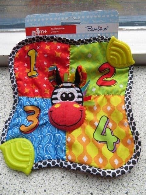 Knuffeldoek zebra zebrapaard merk Bambino van het Kruidvat, Overige typen, Nieuw, Ophalen of Verzenden, Wasbaar