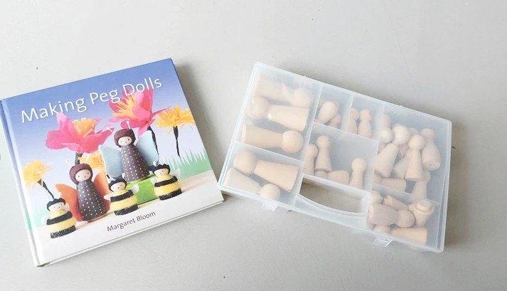 maak zelf hout en vilten poppetjes boek plus materiaal box, Ophalen of Verzenden, Nieuw, Houtbewerking, Geschikt voor kinderen