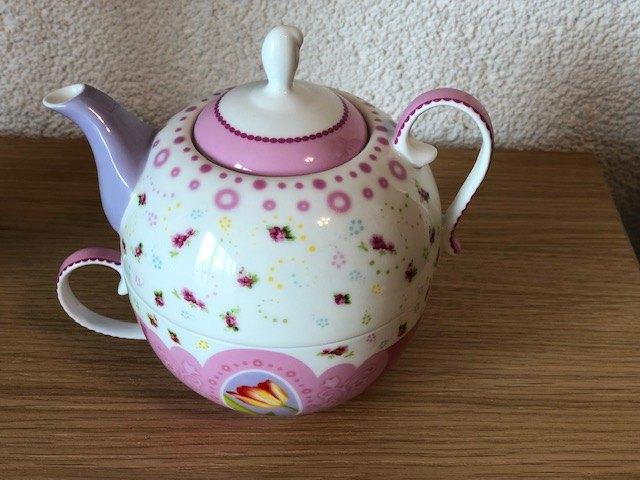Theepot met kopje, Huis en Inrichting, Keuken | Servies, Nieuw, Overige typen, Overige stijlen, Porselein, Ophalen