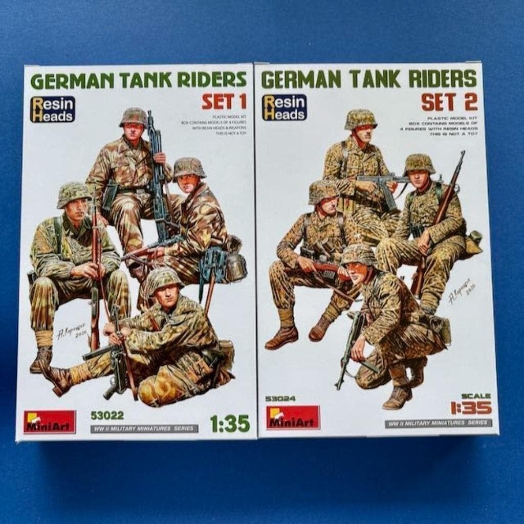 MiniArt German tank rider set 1 & 2 1/35 53022 53024, Verzenden, Nieuw, 1:35 tot 1:50