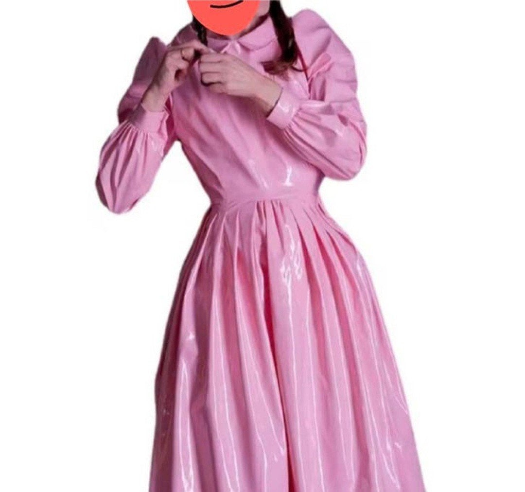 Mooie lolita pvc jurk, tm 7XL, Verzenden, Nieuw, Onder de knie