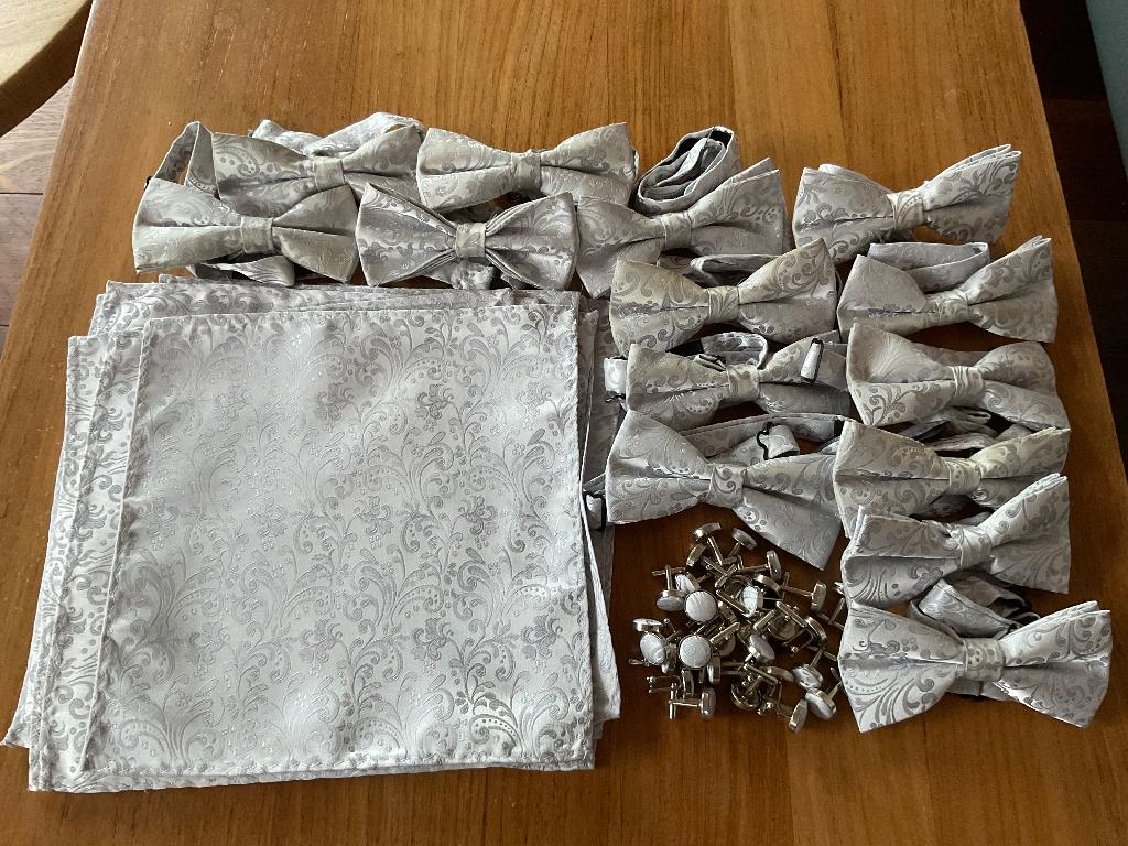 14 luxe paisley vlinderdas sets, Overige kleuren, Ophalen of Verzenden, Met patroon, Gedragen