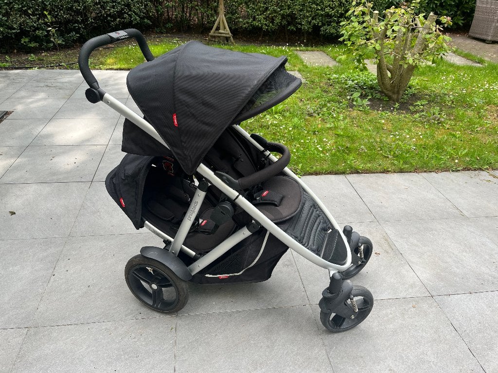 Phil & Teds Verve Duowagen, Kinderen en Baby's, Kinderwagens en Combinaties, Gebruikt, Combiwagen, Verstelbare duwstang, Ophalen