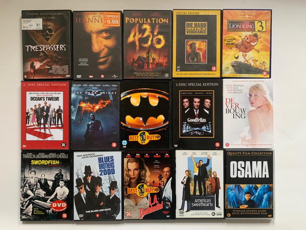 15x DVD Films, Cd's en Dvd's, Dvd's | Tv en Series, Vanaf 16 jaar, Ophalen of Verzenden, Gebruikt, Overige genres