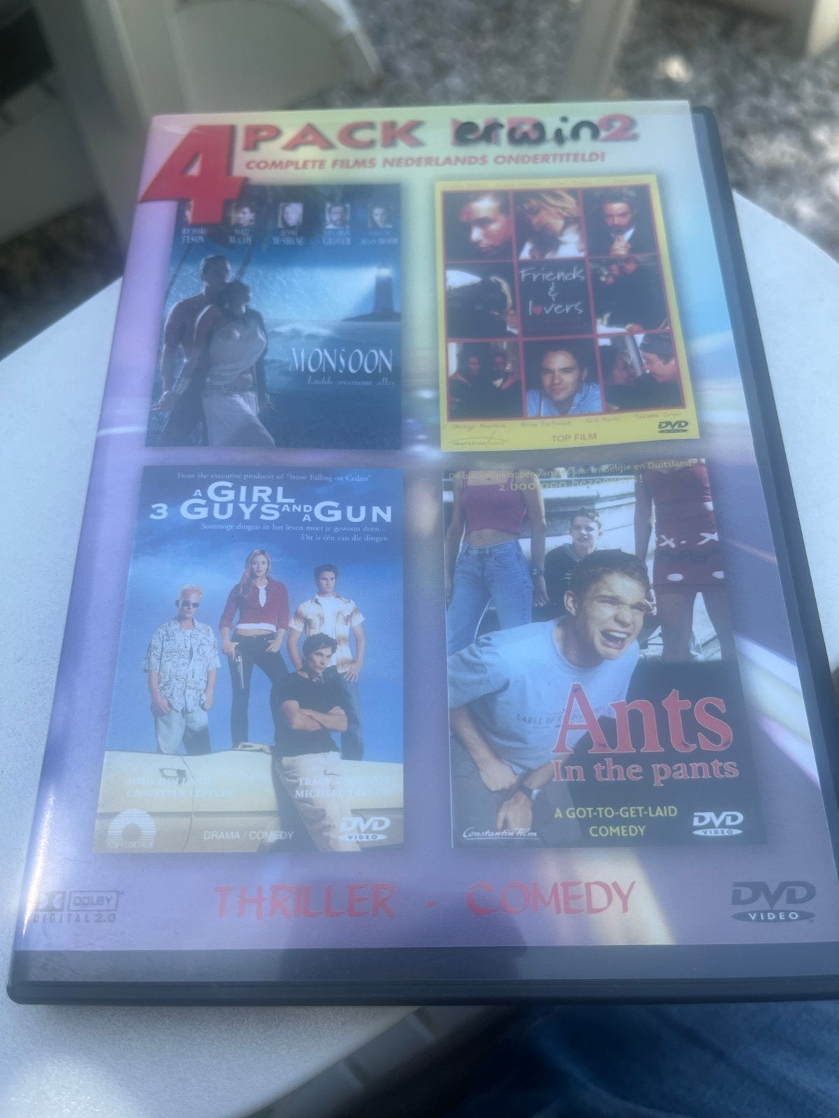 4 Pack ErWin 2 DVD: Monsoon, Friends & Lovers, Girl, Ants, Vanaf 12 jaar, Ophalen of Verzenden, Gebruikt, Nederlands