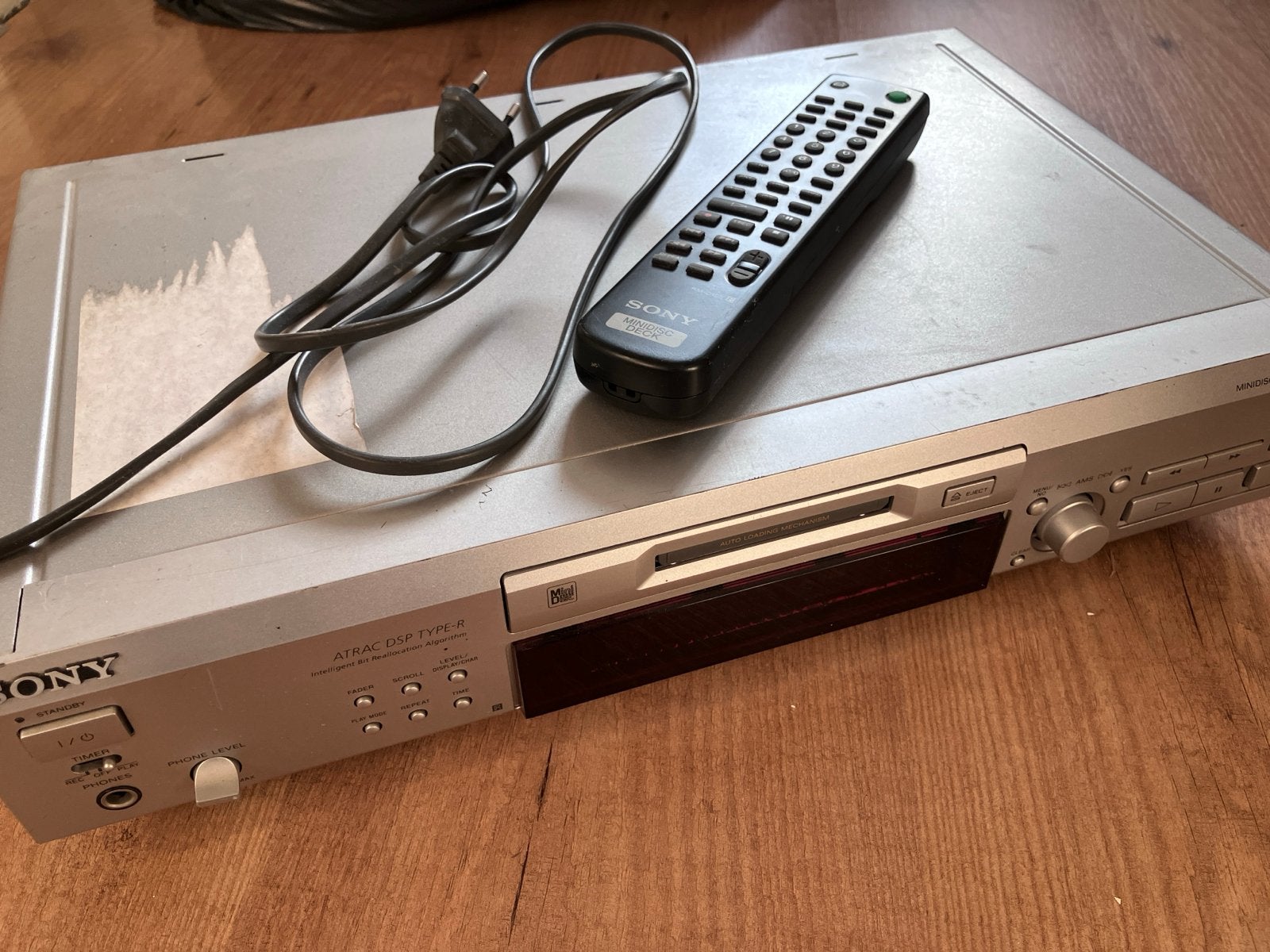 Sony Minidisc Deck MDS-JE530 met afstandsbediening, Ophalen of Verzenden, Minidisc-recorder
