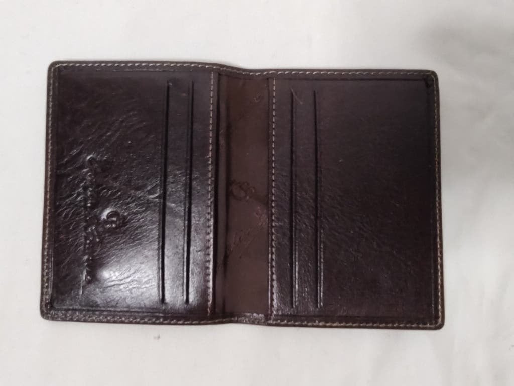 K744 Castelijn en Beerens creditcard etui voor 6 pasjes, 2 hands, Bruin, Ophalen of Verzenden, 2e hands
