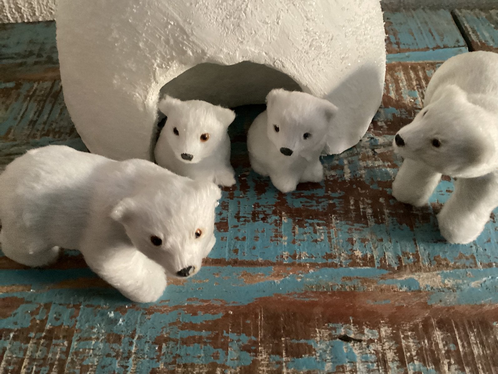 Iglo met beren, Ophalen of Verzenden, Zo goed als nieuw, Beeldje of Figuurtje