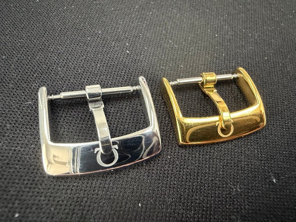 Gouden zilveren Omega gesp met logo gravering, 16 mm *NIEUW*, Overige merken, Staal, Polshorloge, Nieuw