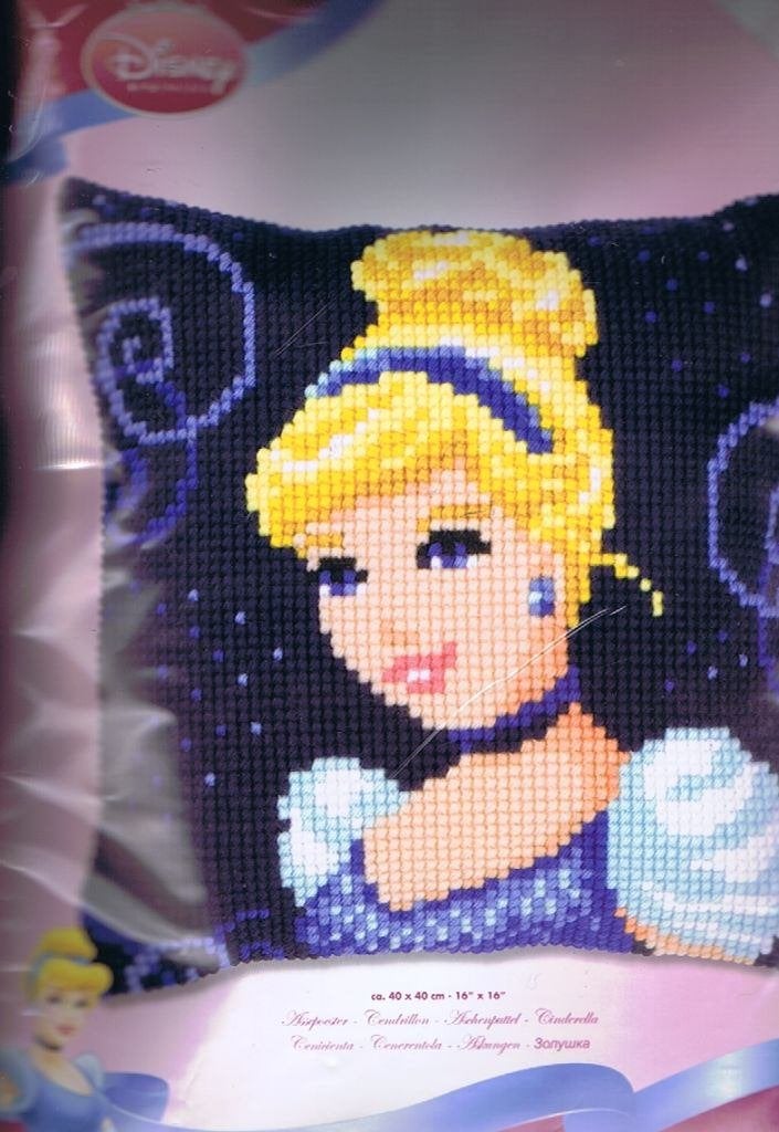 Cado aanbieding disney borduurpakket kussen, assepoester, Ophalen of Verzenden, Nieuw, Handborduren, Borduurpakket