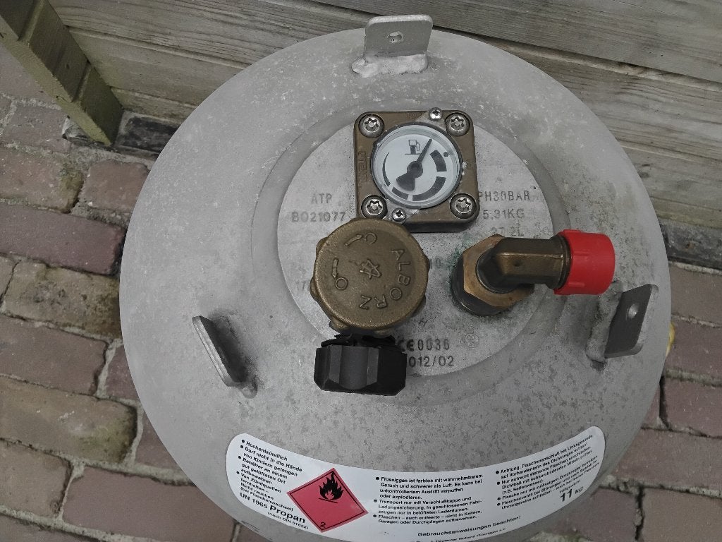 Lpg gasfles, Ophalen, Gebruikt