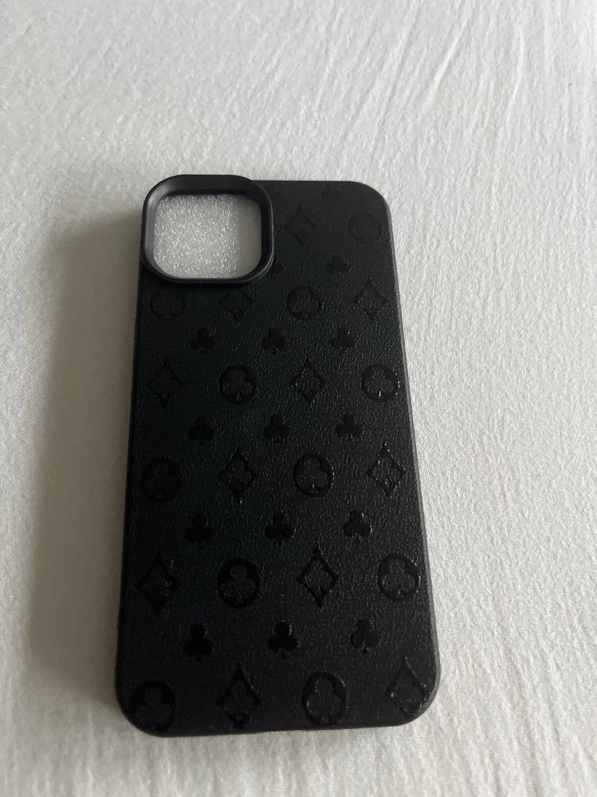 Zwart iPhone 13 hoesje met patroon, Kunststof, IPhone 15, Zwart, Overige merken