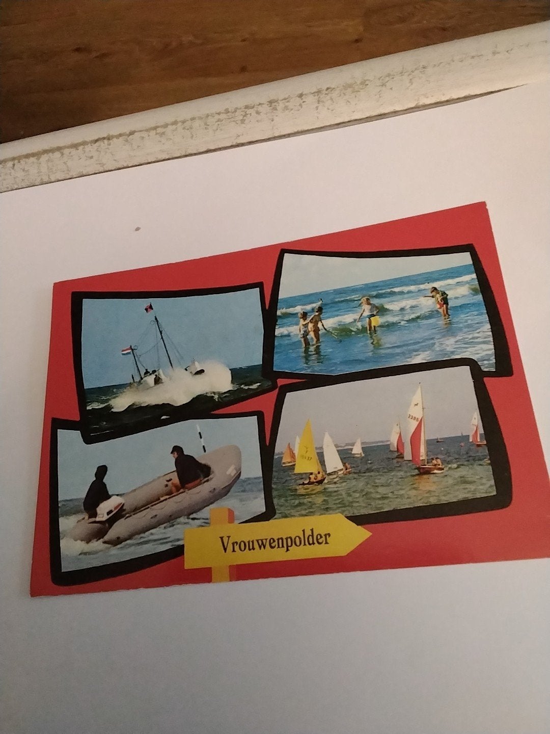 Vintage Ansichtkaart Vrouwenpolder Zeelandbrug 1974, Verzamelen, Ophalen of Verzenden, 1960 tot 1980, Gelopen, Zeeland