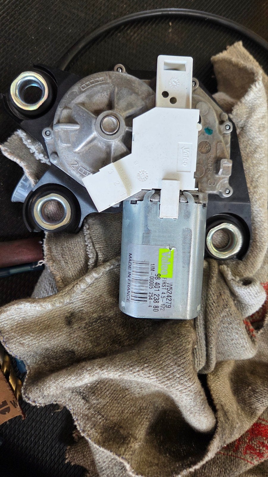 Ruitenwissermotor achter fiat opel peugeot   Valeo 96 401 23, Ophalen of Verzenden