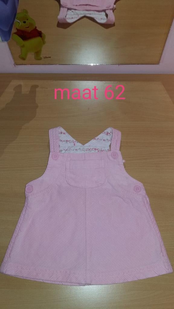 Roze jurkje overgooier maat 62, Ophalen of Verzenden, Zo goed als nieuw, Meisje, Jurkje of Rokje