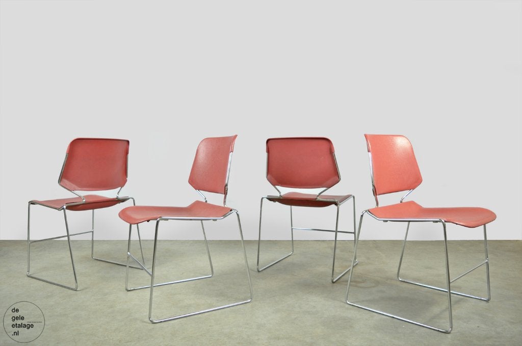 MATRIX Krueger eettafelstoelen, Thomas Tolleson, USA 1970s, Gebruikt, Overige kleuren, Vintage modern, Ophalen of Verzenden