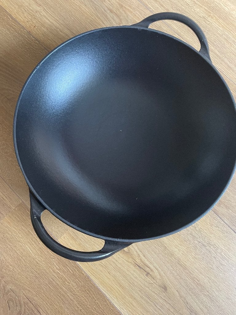 Wok, Huis en Inrichting, Keuken | Potten en Pannen, Ophalen, Zo goed als nieuw, Wok, Keramische plaat
