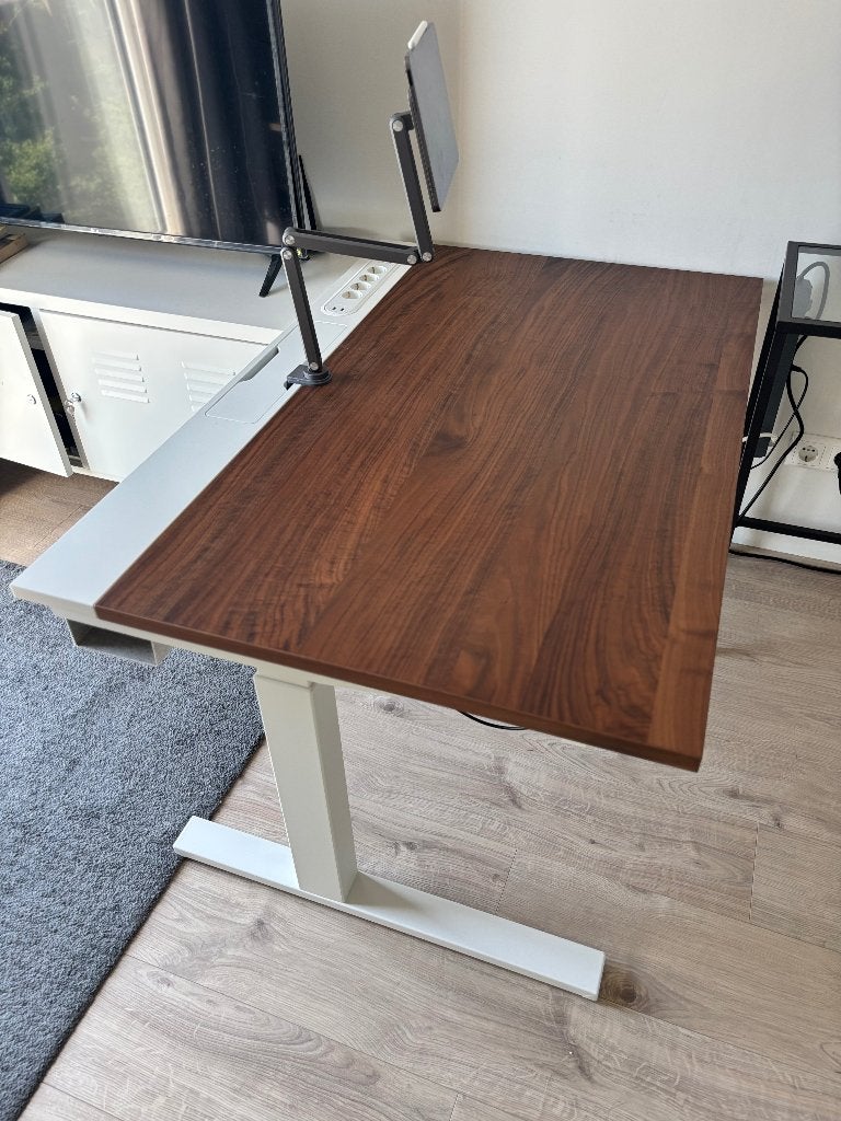 IKEA MITTZON Bureau zit/sta elektrisch electric desk, Ophalen, Zit-sta bureau, 120 cm, Hout