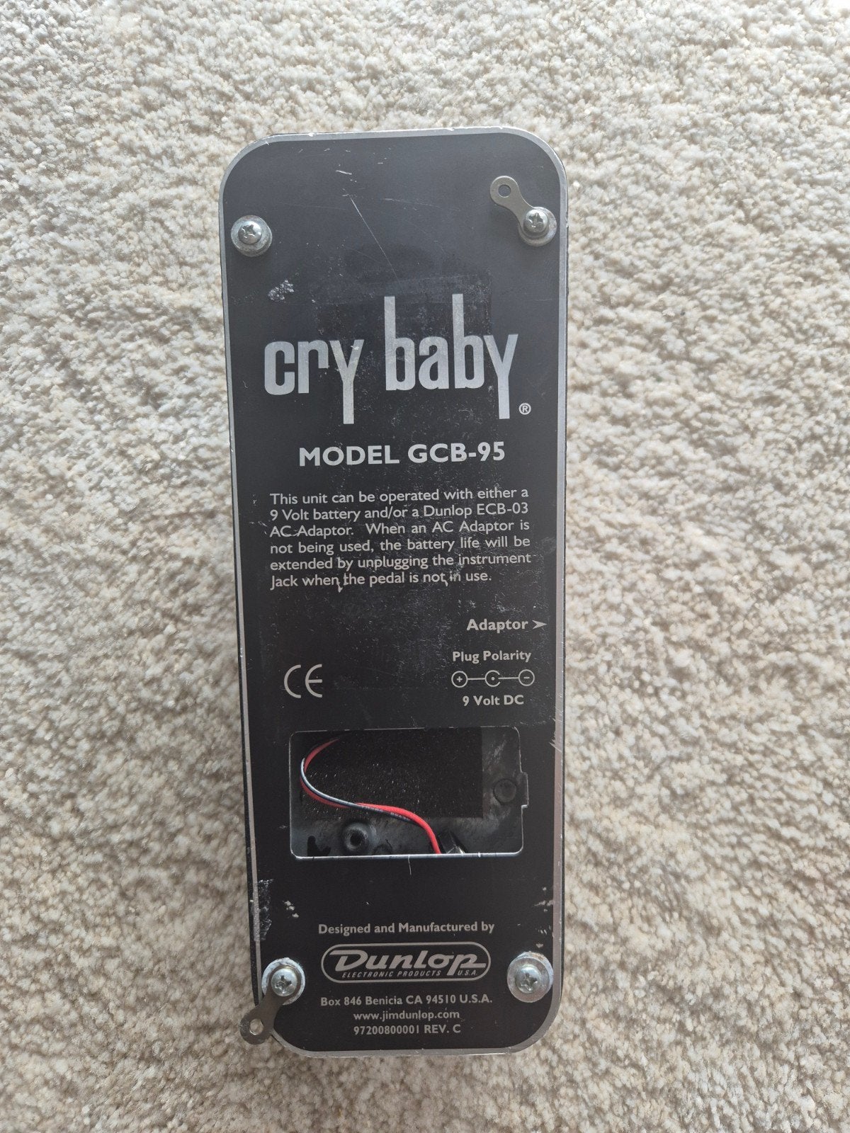 Dunlop Cry Baby GCB-95 Wah Wah Pedaal, Ophalen of Verzenden, Gebruikt, Wah Wah