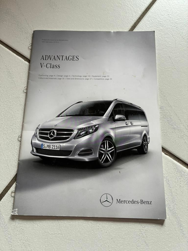Mercedes V Klasse 447 serie Viano Interne Info Advantages, Ophalen of Verzenden, Gelezen, Mercedes