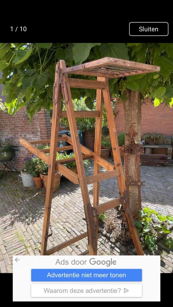 Decoratieve houten trap, Ophalen, Gebruikt, Trap, Minder dan 2 meter