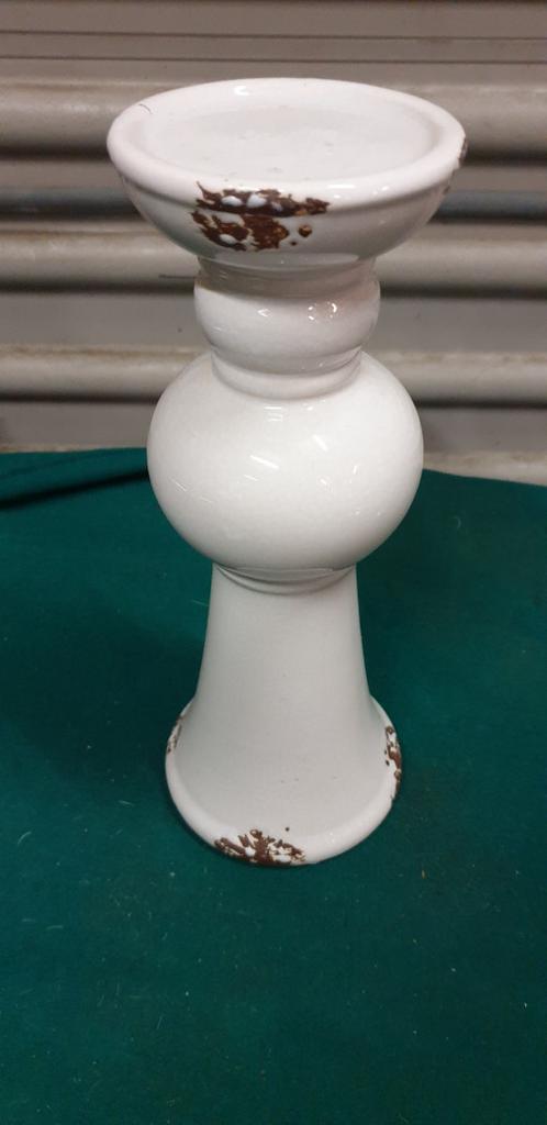 kandelaar riverdale wit aardewerk, Ophalen of Verzenden, 'T Olde Gre-j, Info@toldegrej.nl, Endepoelstraat 20f Didam