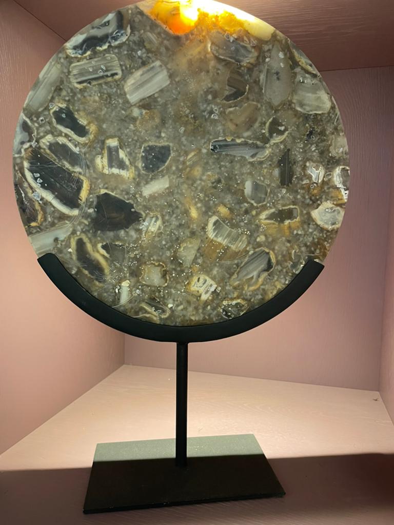 Ornament op sokkel Agaat Gouya, Ophalen of Verzenden, Nieuw