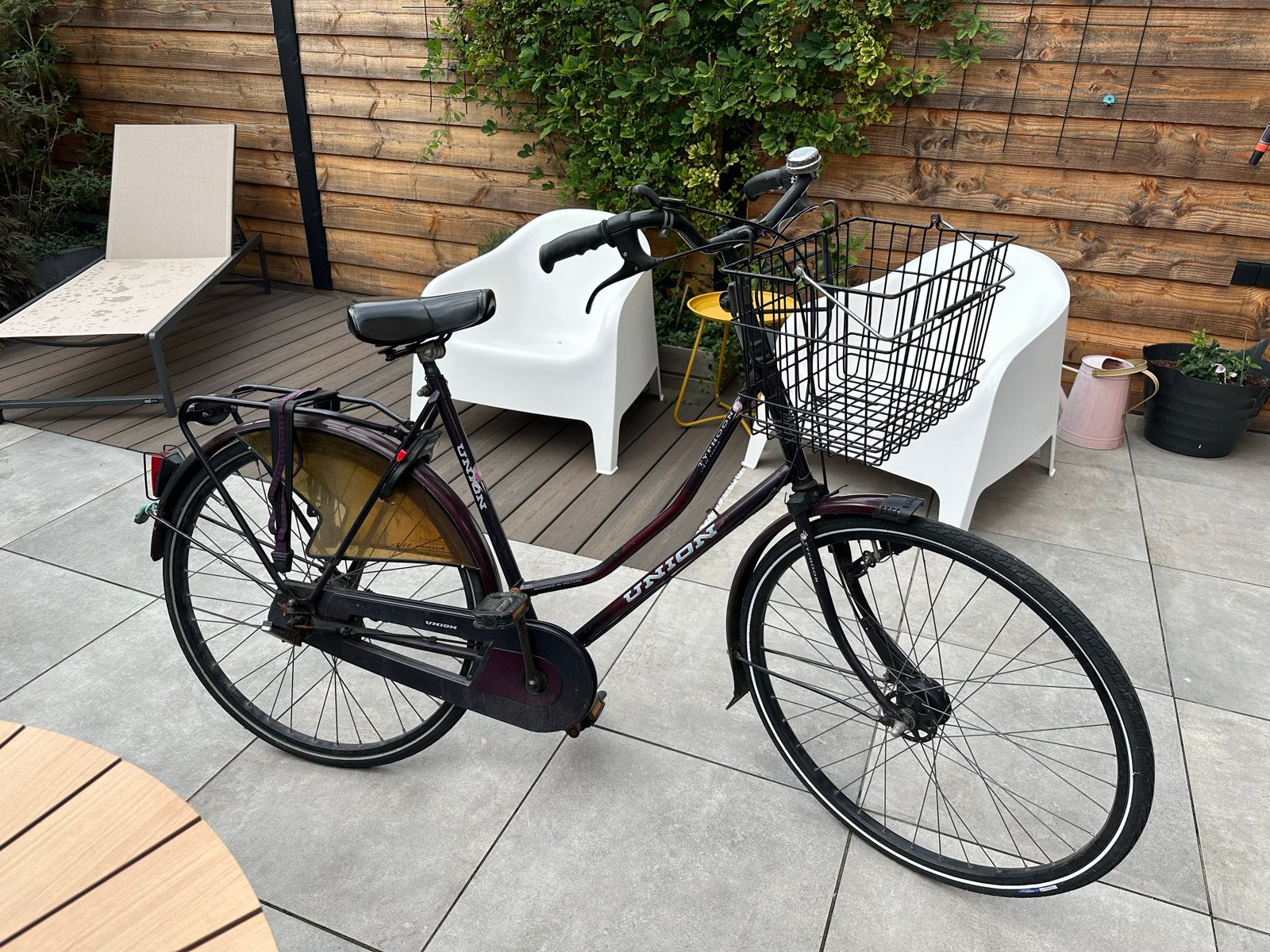 Union damesfiets met mand, Velgrem, Ophalen, Overige merken, 53 tot 56 cm